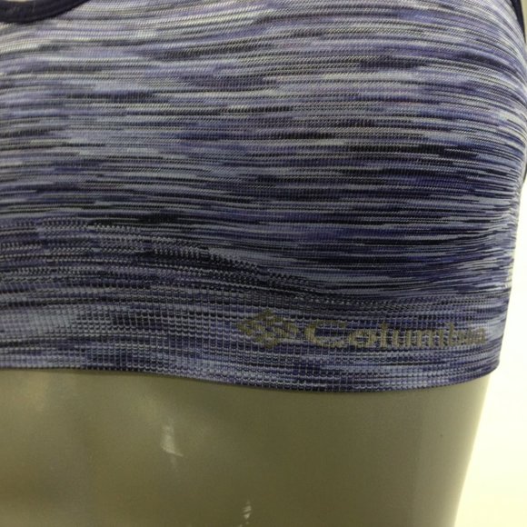 Columbia Bra Women's Small Blue Striped Sports Bra - Picture 2 of 6